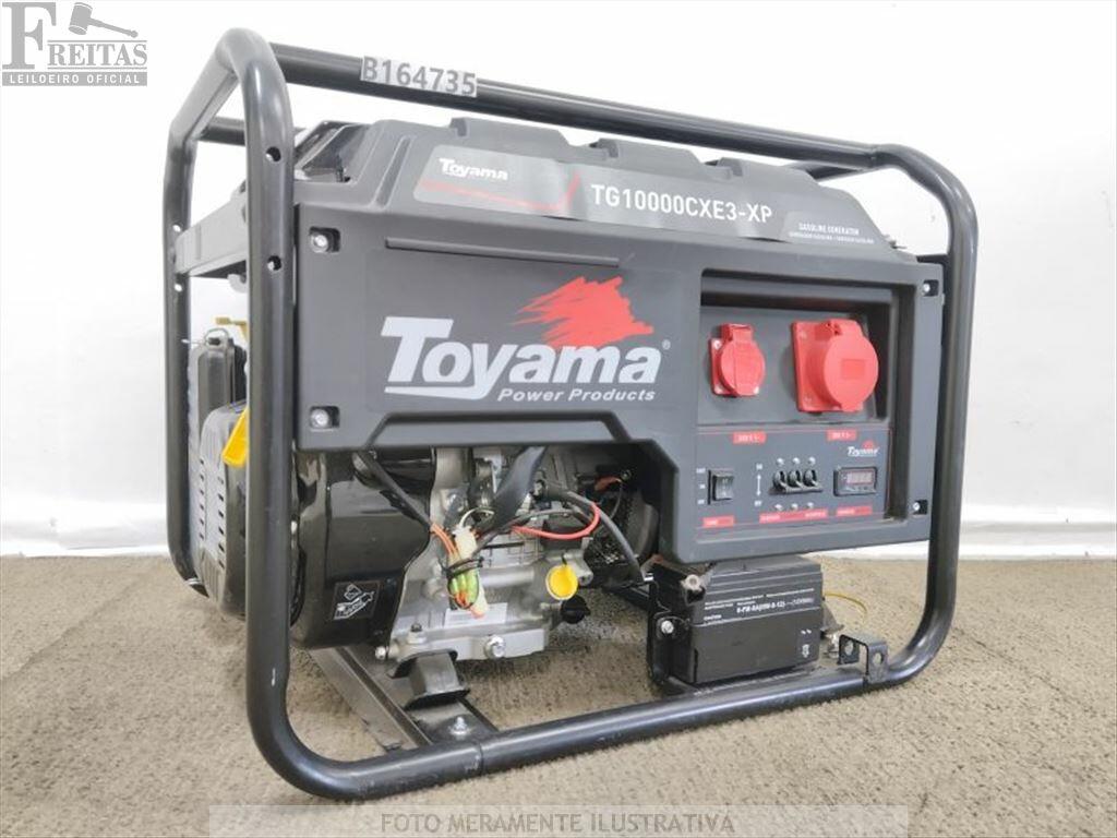 (B164735) LOTE COM 01 GERADOR TOYAMA 4T A GASOLINA TG10000CXE3-XP TRIFÁSICO 380V 60HZ COM BATERIA (FALTA PARTES). PRODUTO(S) SEM A VERIFICAÇÃO DO FUNCIONAMENTO — leilão em Internet (São Paulo/SP