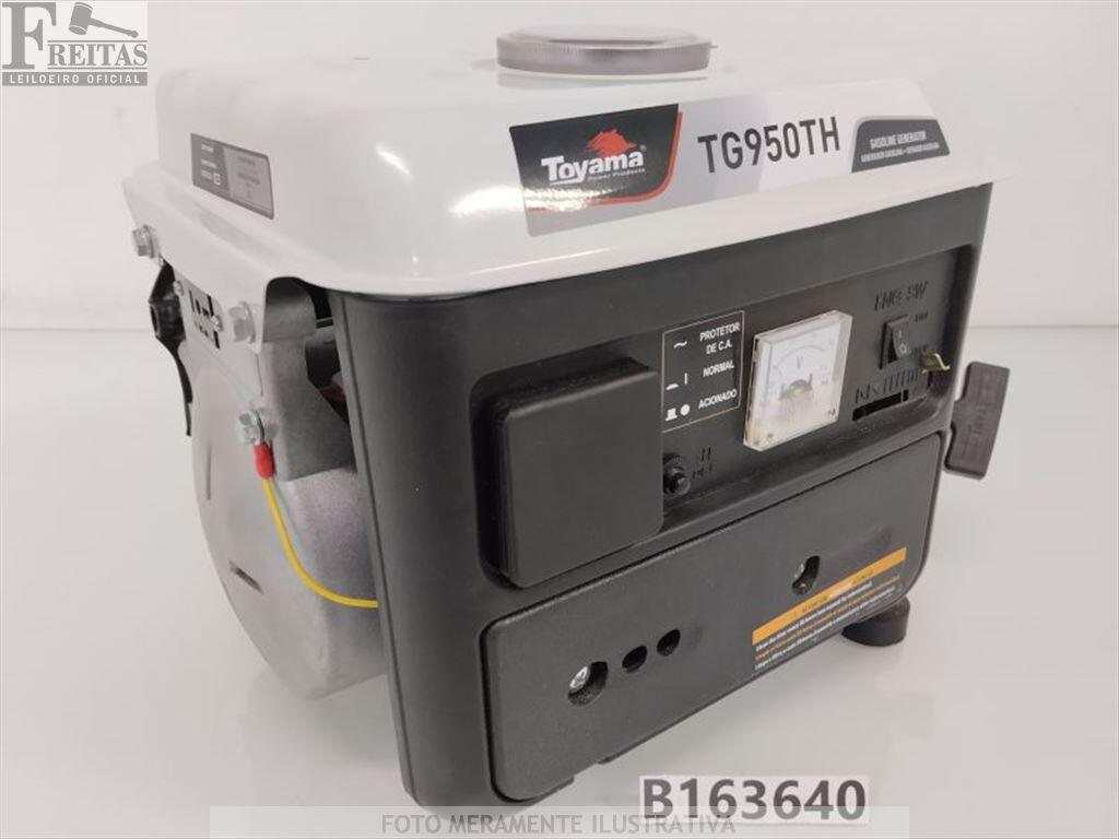 (B163640) LOTE COM 01 GERADOR A GASOLINA TOYAMA TG950TH MOTOR 2T GT950TH-110 16210057. PRODUTO(S) COM AVARIA(S) — leilão em Internet (São Paulo/SP