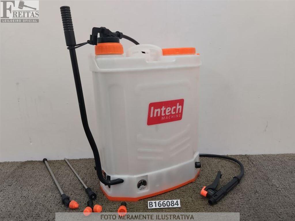 (B166084) LOTE COM 01 PULVERIZADOR COSTAL MANUAL AGRÍCOLA INTECH MACHINE 20 LITROS COM FONTE BIVOLT / ACESSÓRIOS. PRODUTO(S) SEM A VERIFICAÇÃO DO FUNCIONAMENTO — leilão em Internet (São Paulo/SP
