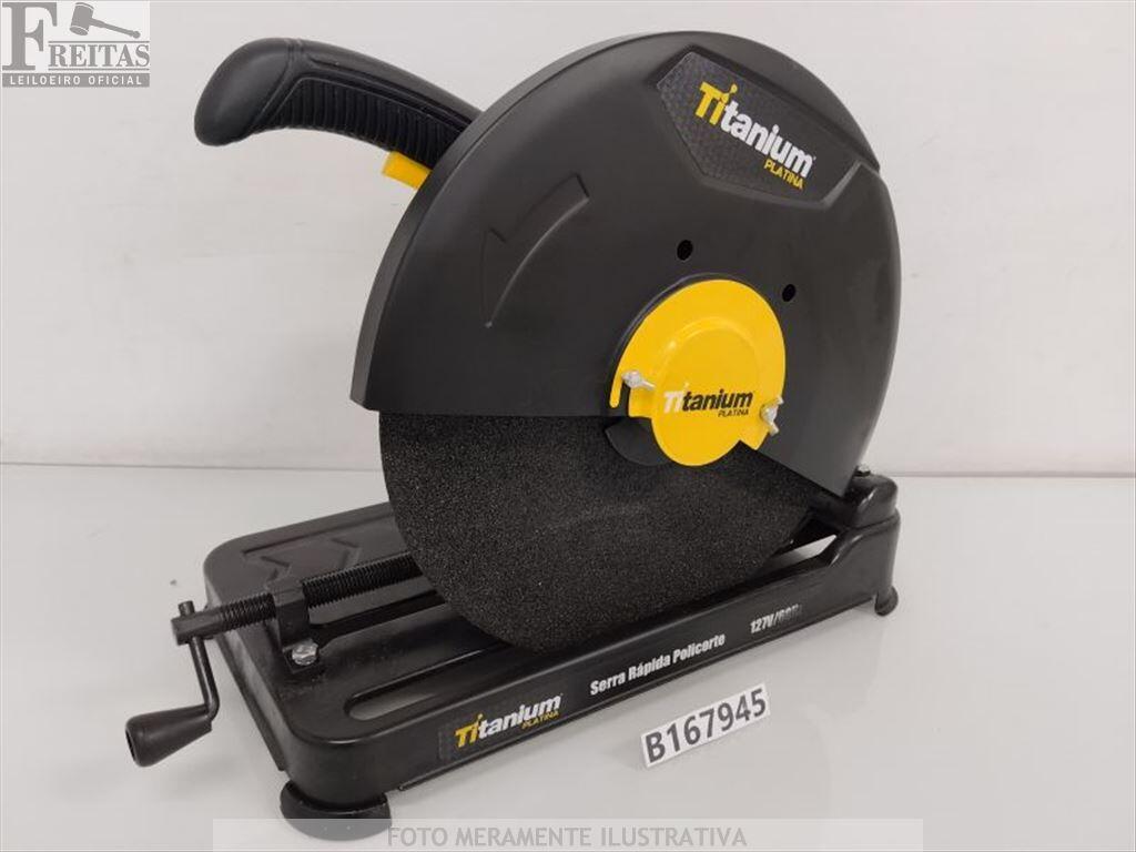 (B167945) LOTE COM 01 SERRA RÁPIDA POLICORTE TITANIUM PLATINA 07901 127V 60HZ 2000W SEM ACESSÓRIOS. PRODUTO(S) SEM A VERIFICAÇÃO DO FUNCIONAMENTO — leilão em Internet (São Paulo/SP