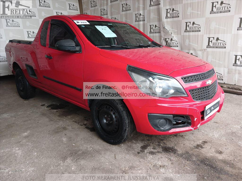 Foto 2: CHEVROLET/MONTANA LS, 13/13, PLACA: F__-___4, GASOL/ALC, VERMELHA