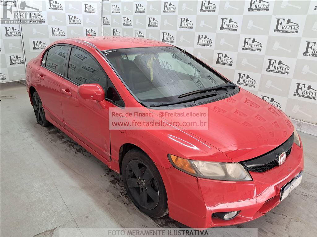 Foto 2: HONDA/CIVIC LXS FLEX, 07/08, PLACA: D__-___1, GASOL/ALC, VERMELHA