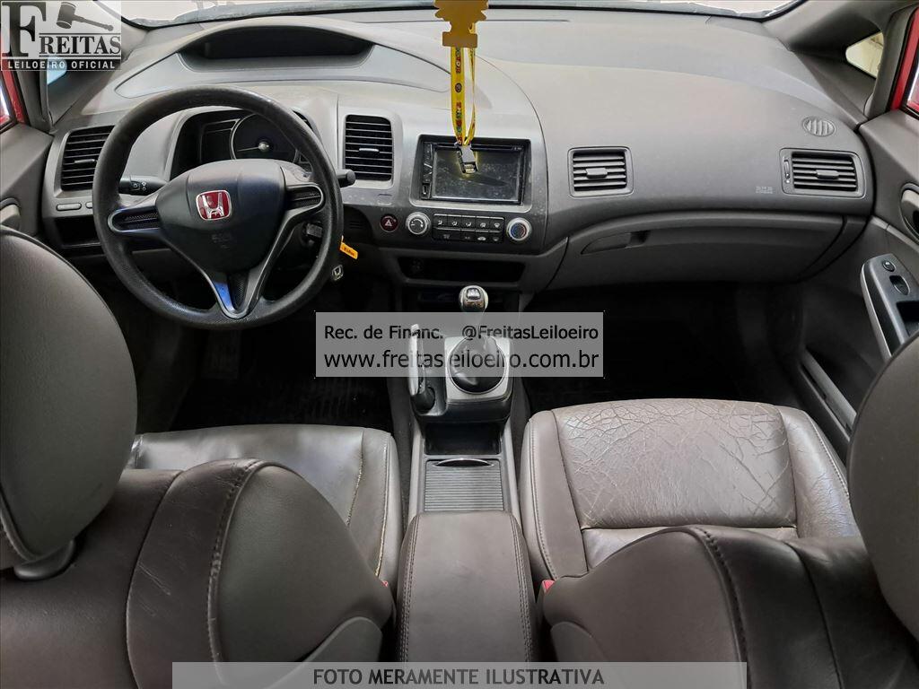 Foto 5: HONDA/CIVIC LXS FLEX, 07/08, PLACA: D__-___1, GASOL/ALC, VERMELHA